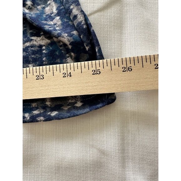 Catherine’s Bejeweled Tunic Top 3/4 Sleeve Blue Gold Grey SZ 1X Plus - Picture 4 of 7